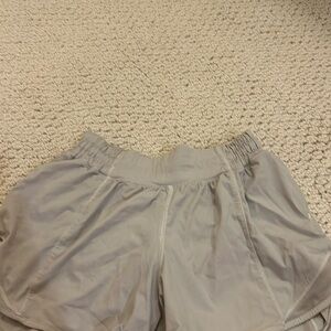 Lululemon Hotty Hot white athletic shorts